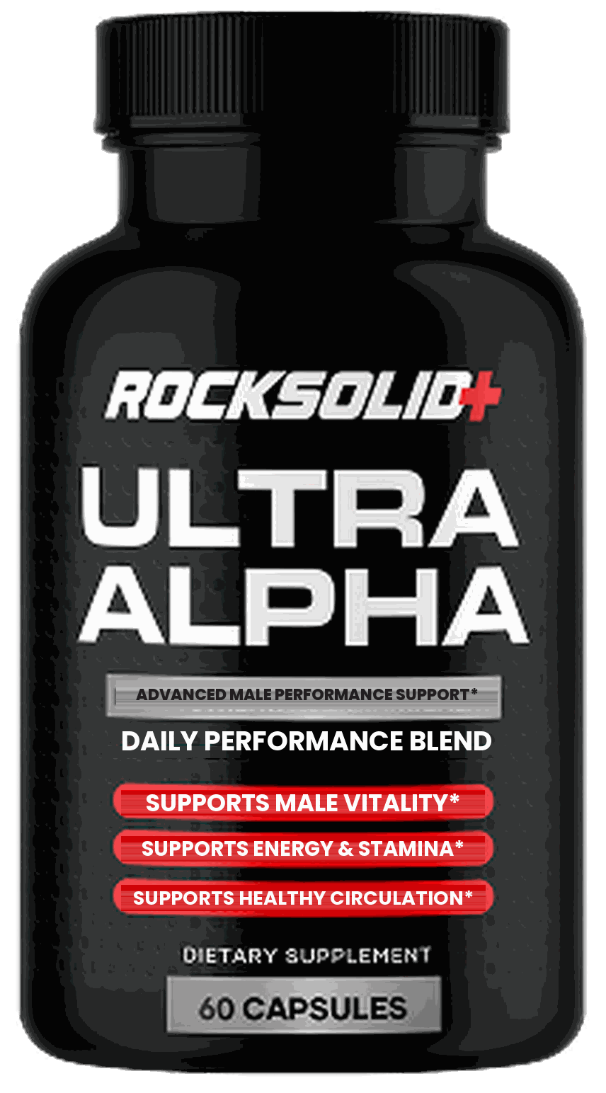 ULTRA ALPHA bottle, Advanced Male Performance Support formula